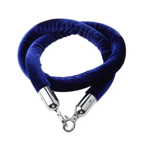blue twisted rope with silver hook