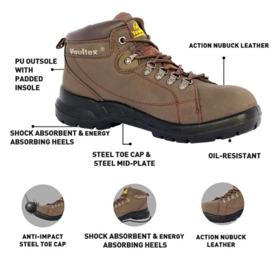 High Ankle Safety Shoe for Workers
