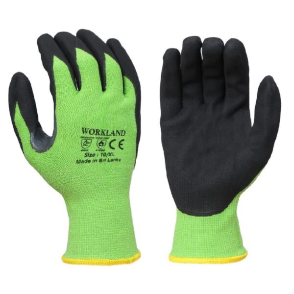 NITRILE FOAM COATED GLOVES with THUMB CROTCH - CUT LEVEL C