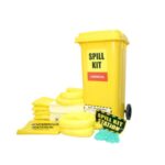 CHEMICAL SPILL KIT IN WHEELIE BIN, CAPACITY: 60 GALLON