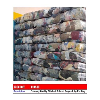ECONOMY QUALITY STITCHED COLORED RAGS (8 KG)