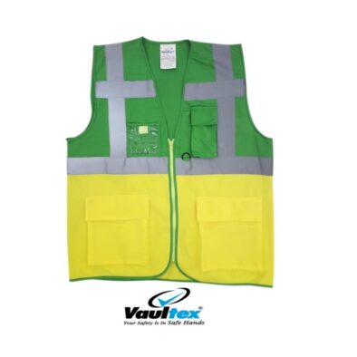REFLECTIVE FABRIC VEST WITH 5 POCKETS - 180 GSM