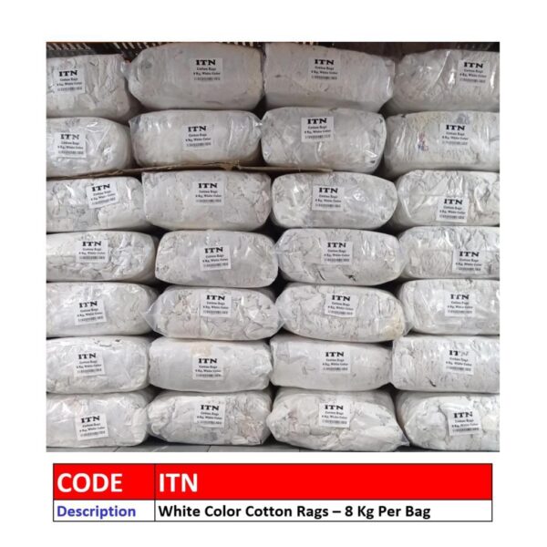 WHITE COTTON RAGS (8 KG)