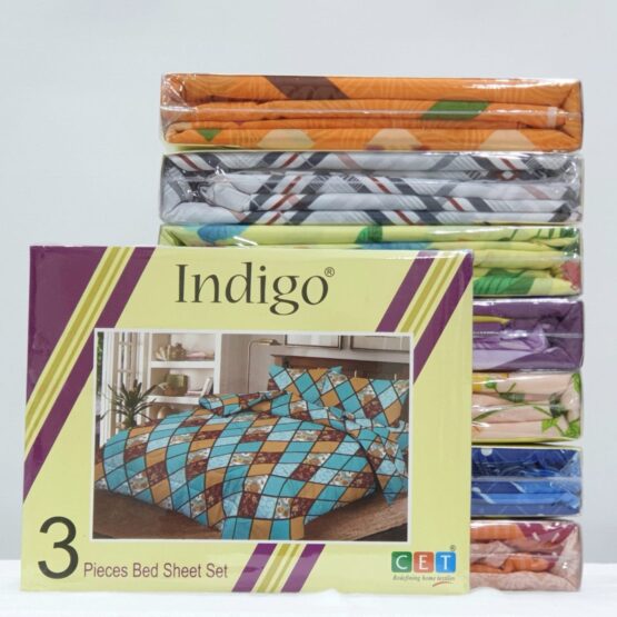 Bedsheet with pillow Cover Set - Indigo Plus