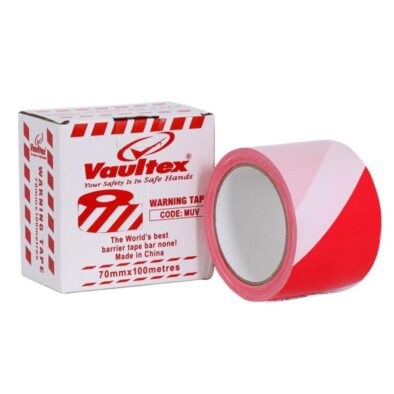 WARNING TAPE RED & WHITE - 70MM * 100 METER