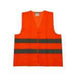 FABRIC VEST WITH 2 REFLECTIVE - 63 GSM