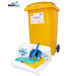 Oil Spill Kit in Wheeled Bin - 60 Gallon