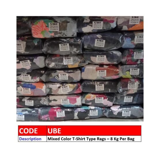 MIXED COLOR T-SHIRT TYPE RAGS (8 KG)